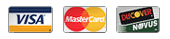 We now accept Visa, Mastercard, and Discovery